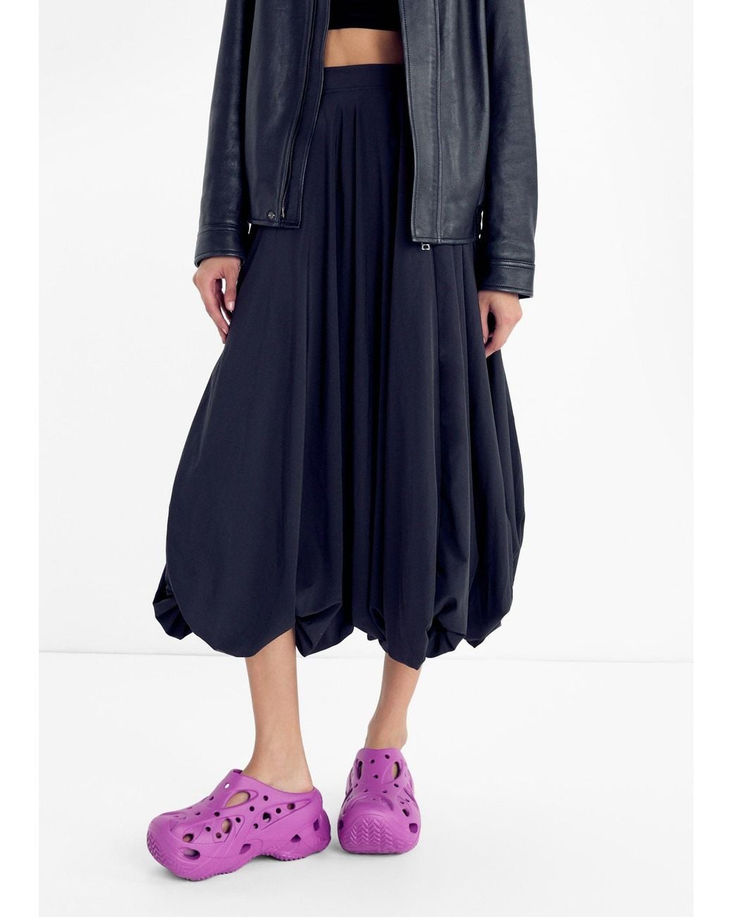 CROCSTM Purple Caged Clogs