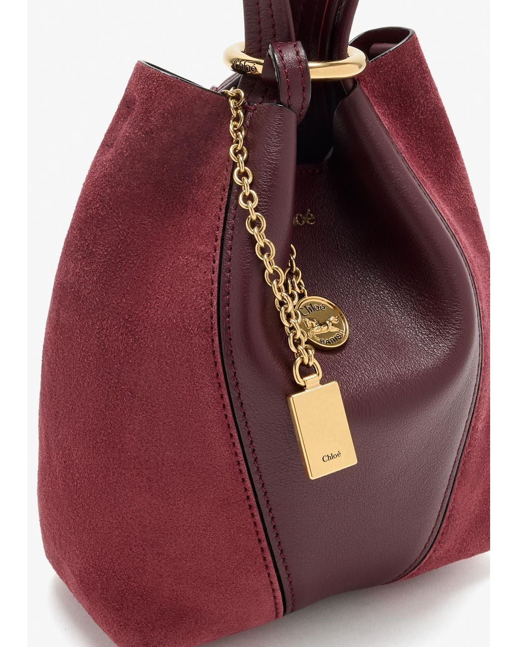 Chloé Red Small Spin Tote Bag