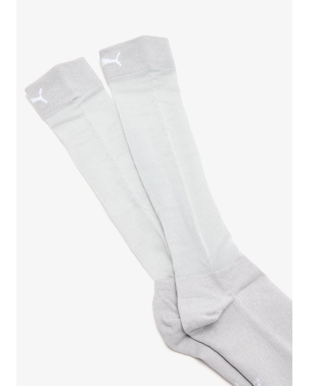 PUMA White Sheer Lurex Socks