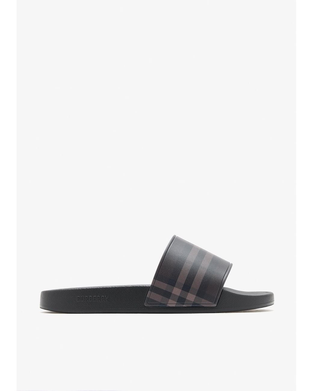 Burberry White Check Slides for men