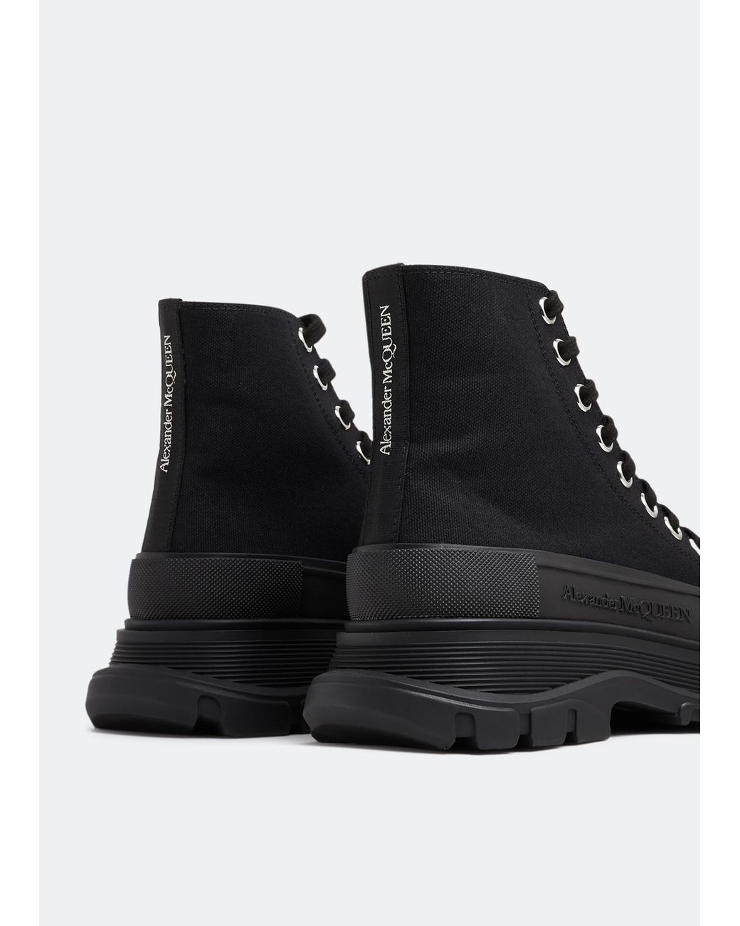 McQueen Black Tread Slick Boots