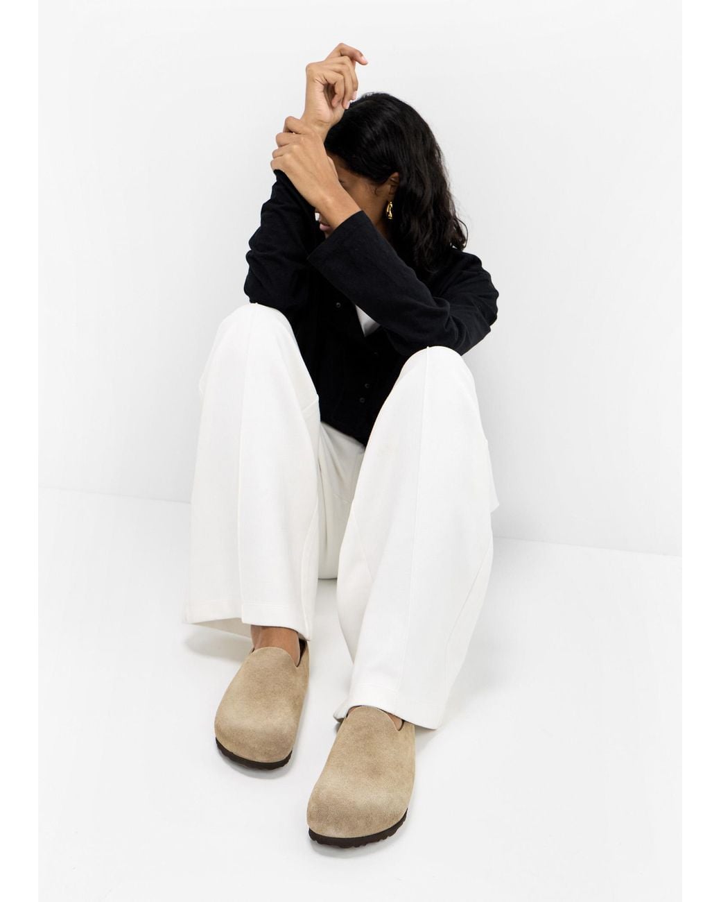 Birkenstock White Amsterdam Wrapped Narrow-Width Clogs
