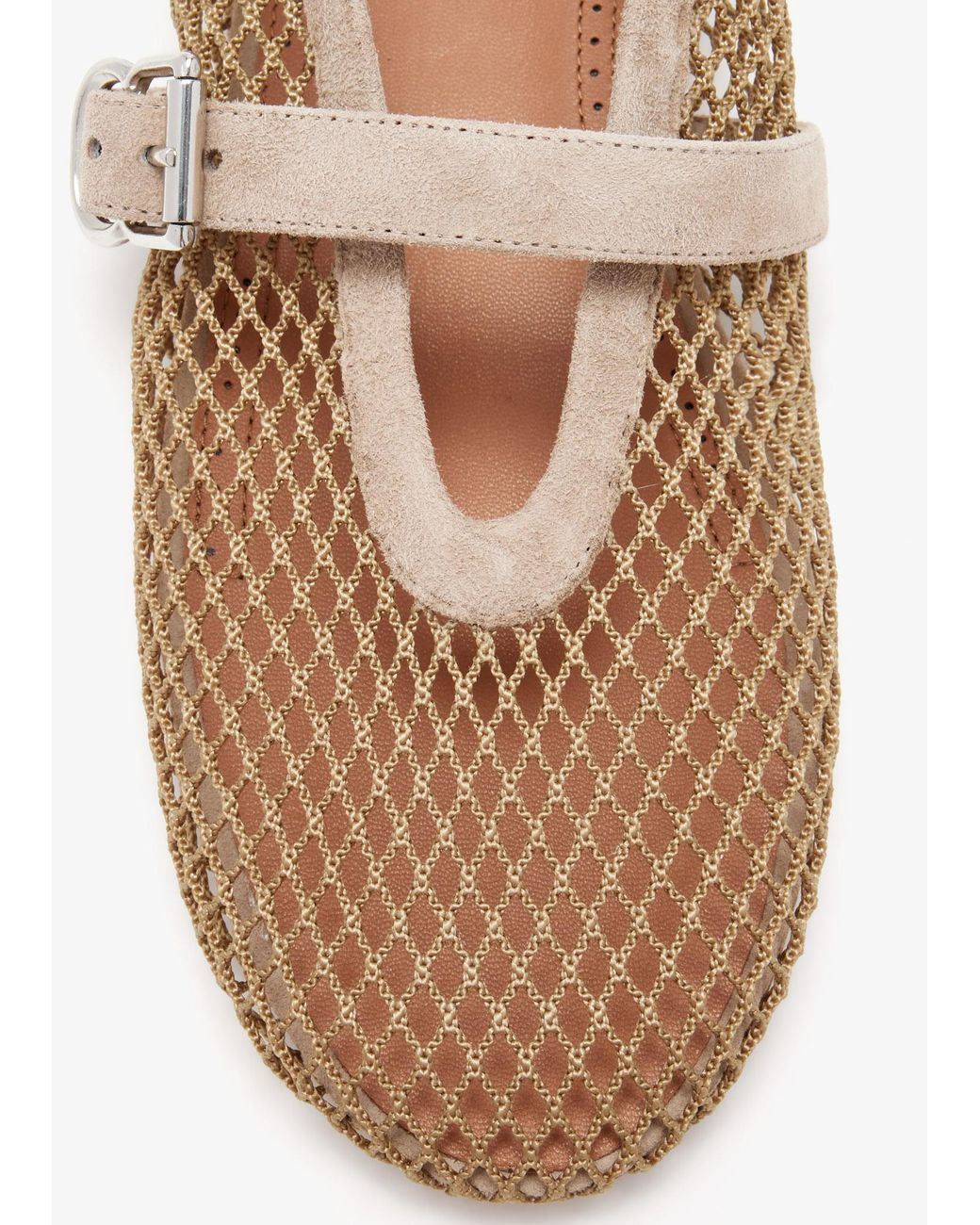 Alaïa White Fishnet Ballerinas