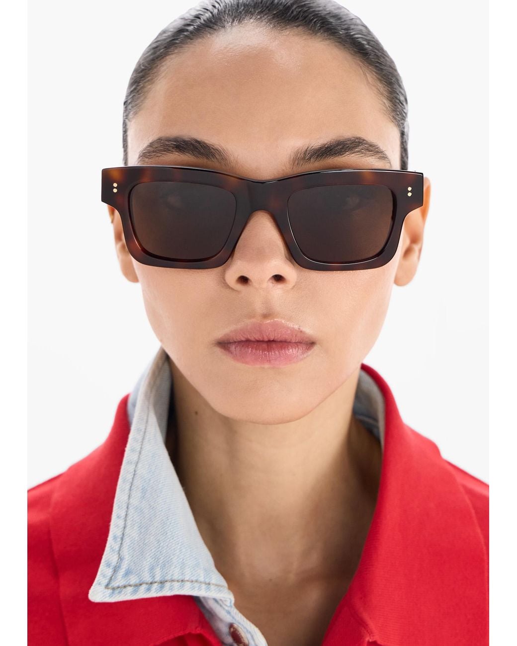 J.W. Anderson Brown Rectangular Sunglasses