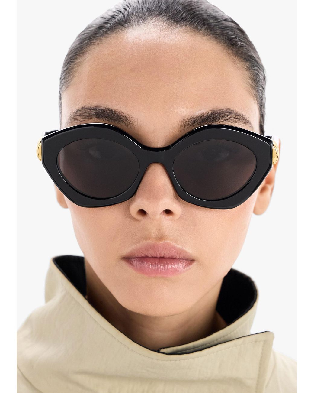 Loewe White Coil Cat Eye Sunglasses