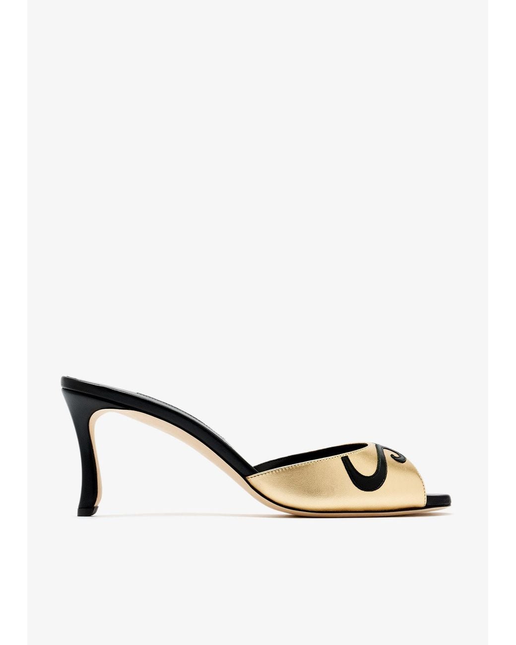Manolo Blahnik Natural Pintonamu Mules