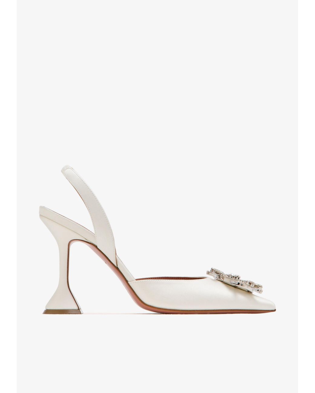 AMINA MUADDI White Begum 95 Slingback Pumps