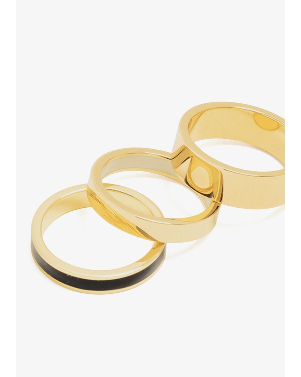 Tory Burch Metallic Icon Enamel Ring Set