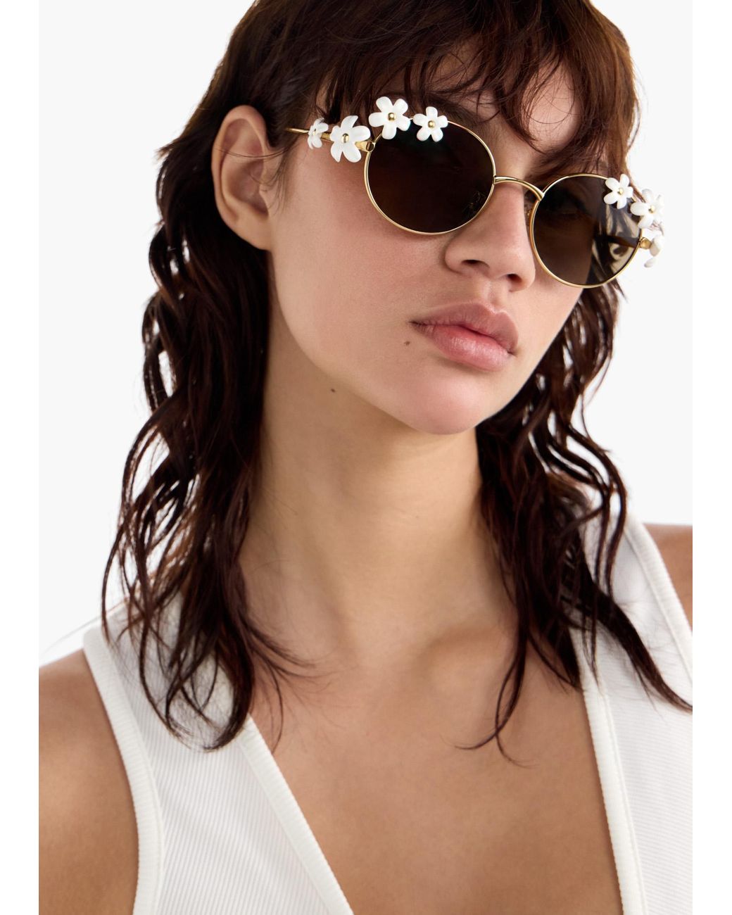 Loewe Daisy Field Sunglasses in White | Lyst