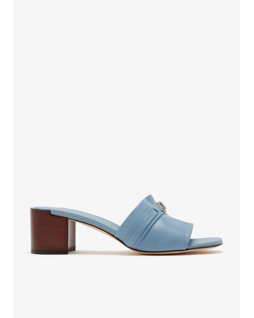 Tod's Blue T Timeless Leather Mules