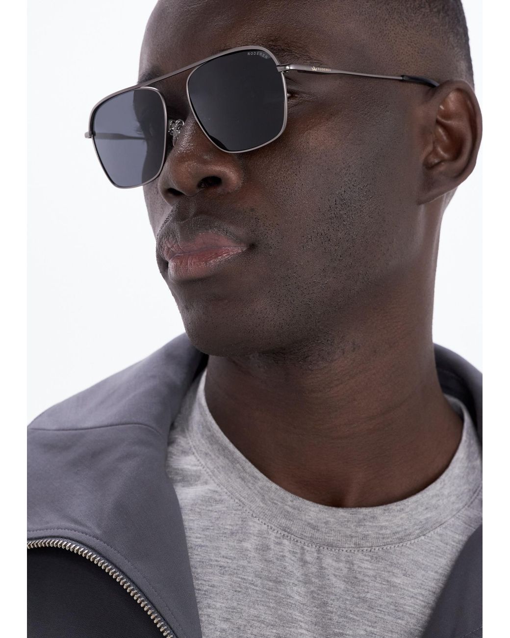 Roderer Gray Victor Aviator Sunglasses for men