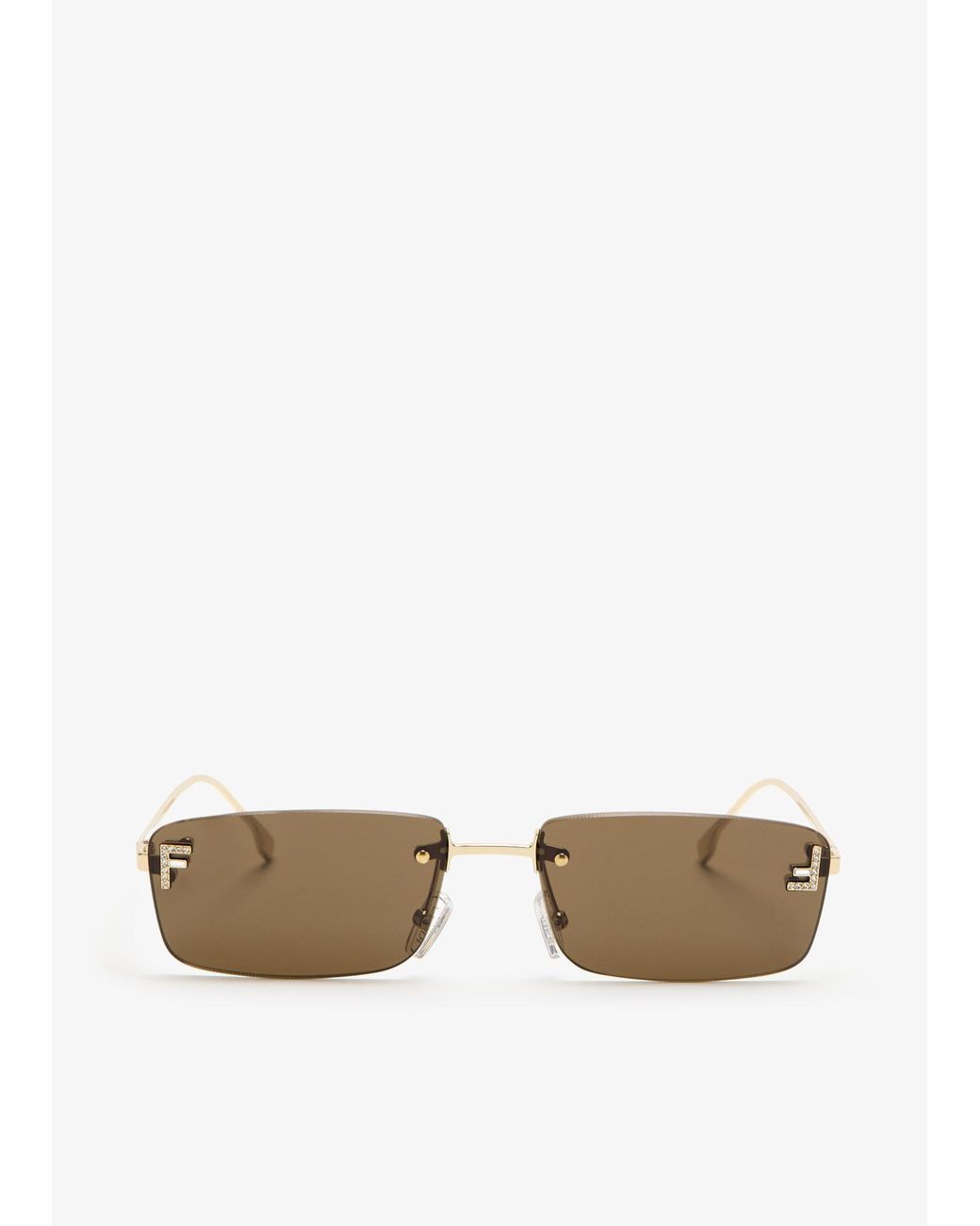 Fendi White First Crystal Sunglasses