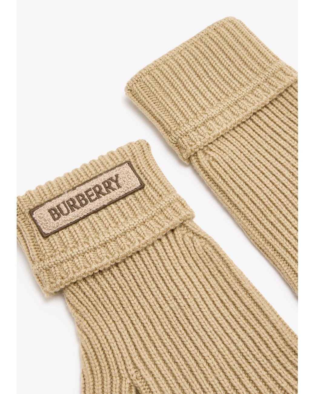 Burberry Natural Logo Patch Gloves for men