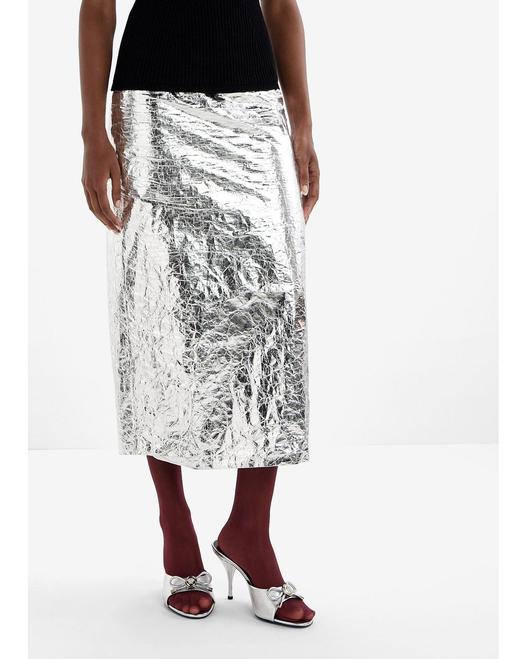 Versace White Opera Bow Mules