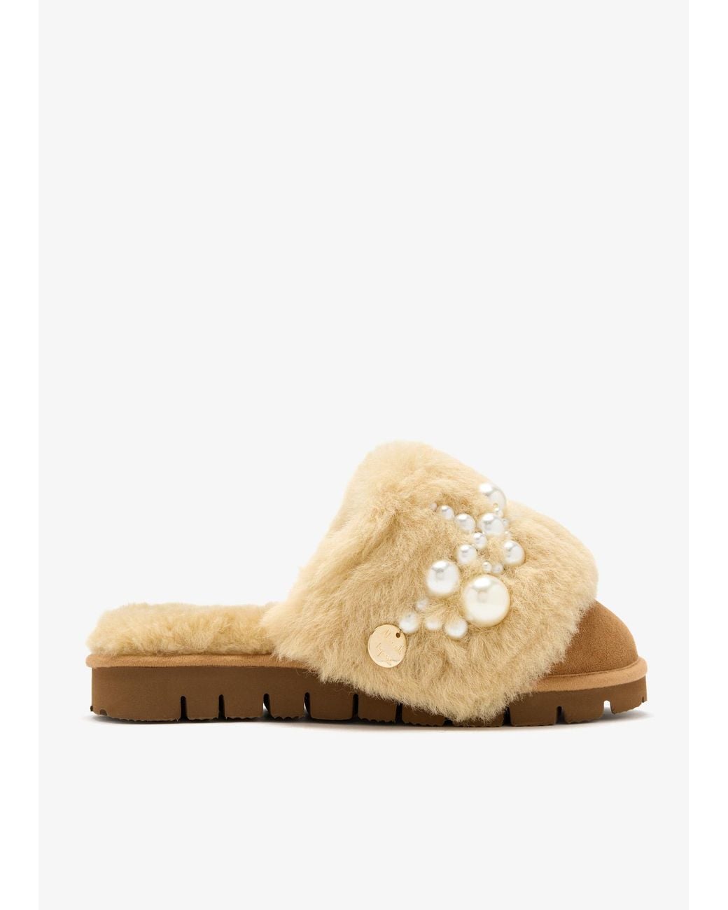 Alameda Turquesa Iconic Shearling Mules in White | Lyst