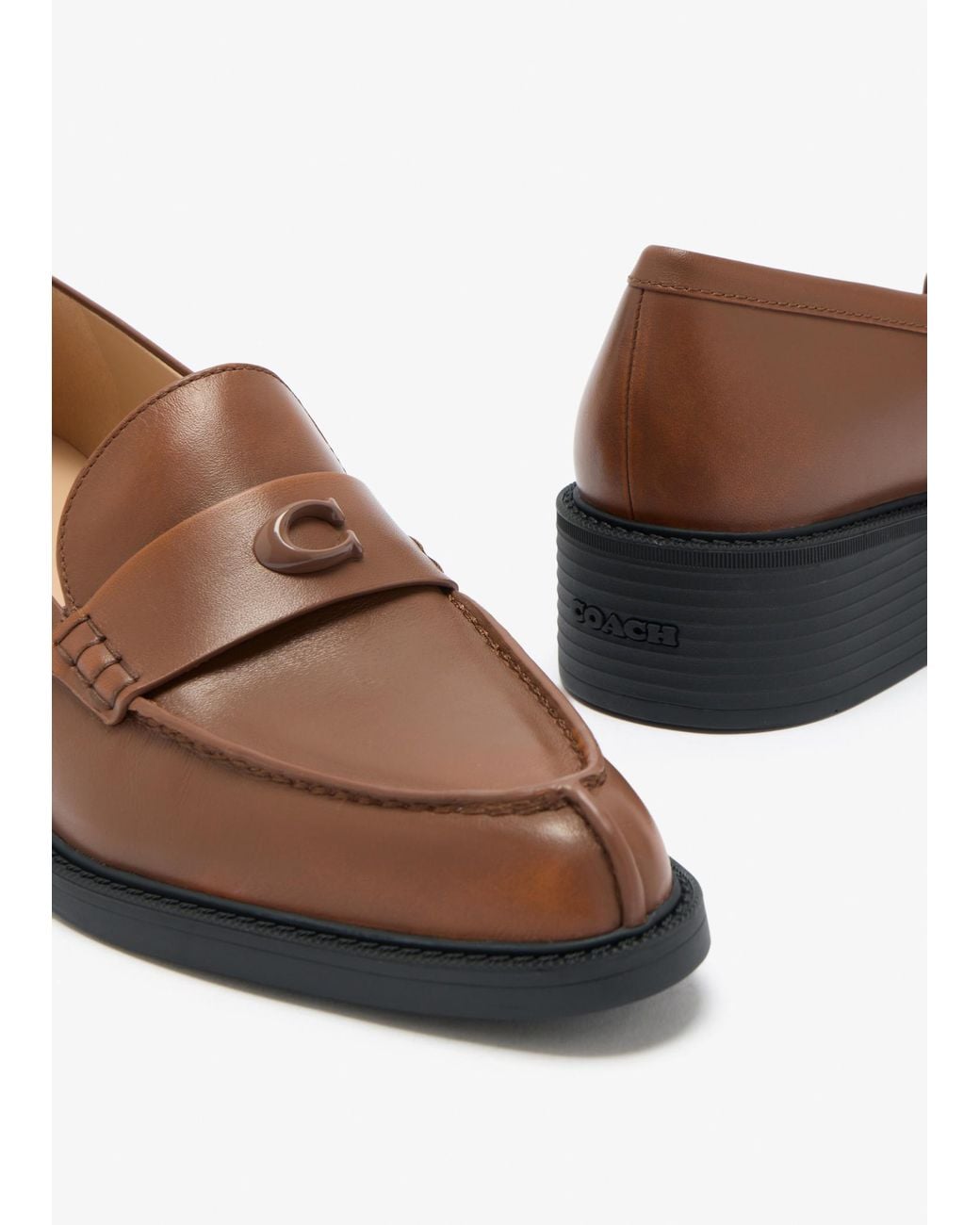 COACH Brown Leather Loafers