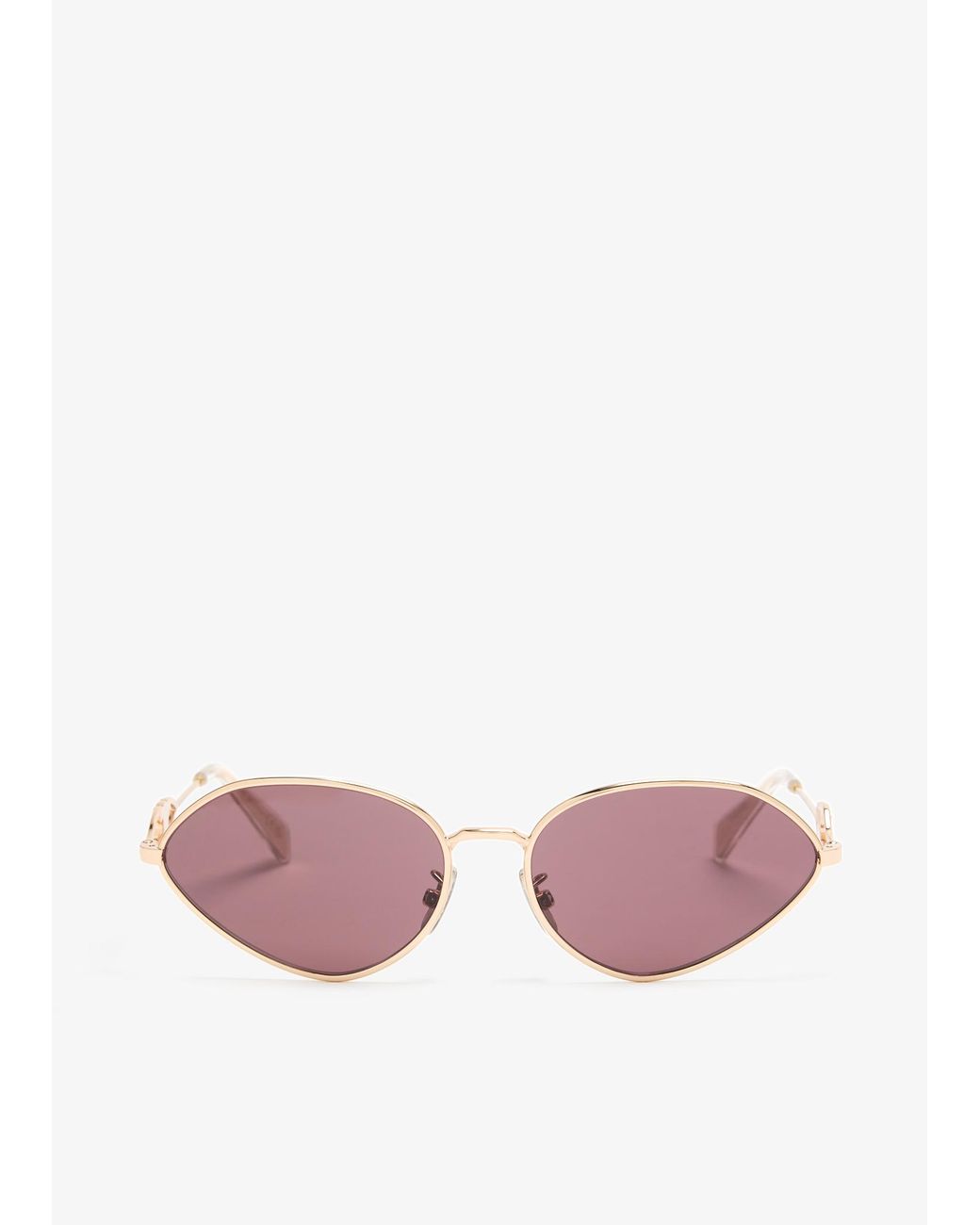 Céline Pink Wire Oval Sunglasses