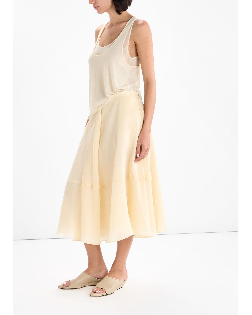 Christen White Stretch Mules