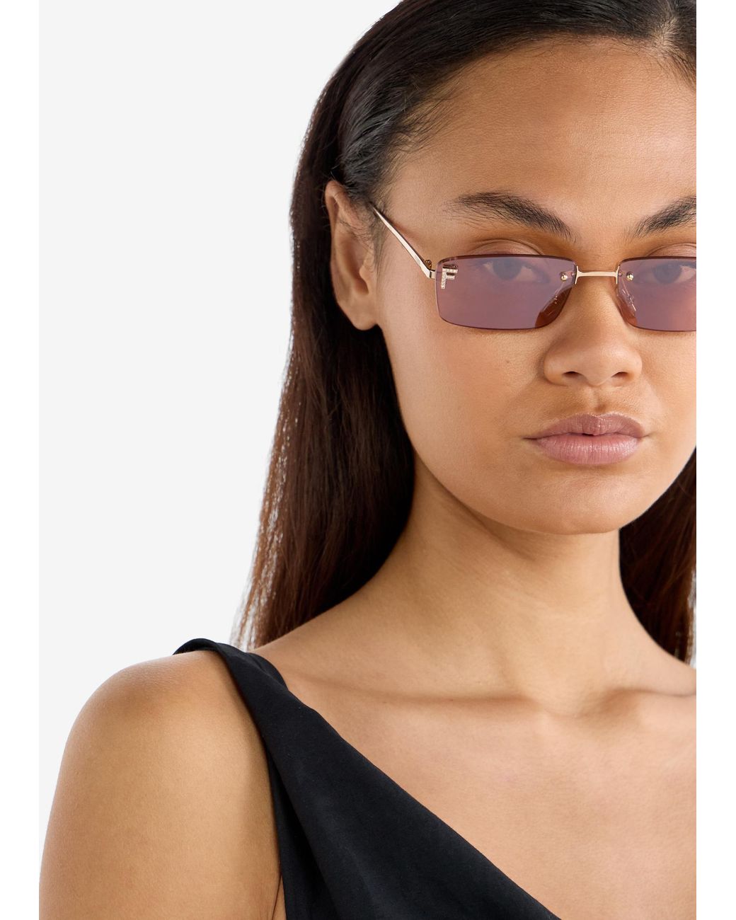Fendi Pink First Crystal Sunglasses
