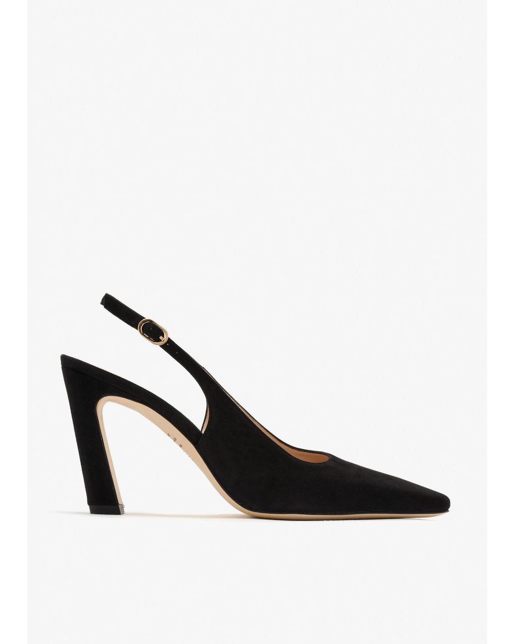 Stuart Weitzman Black Stassi 85 Slingback Pumps
