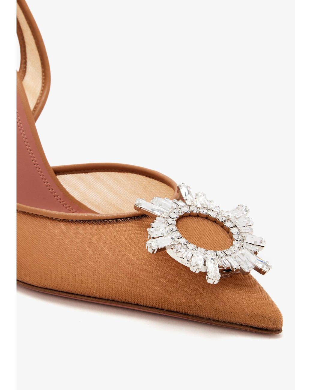 AMINA MUADDI White Begum 95 Slingback Pumps