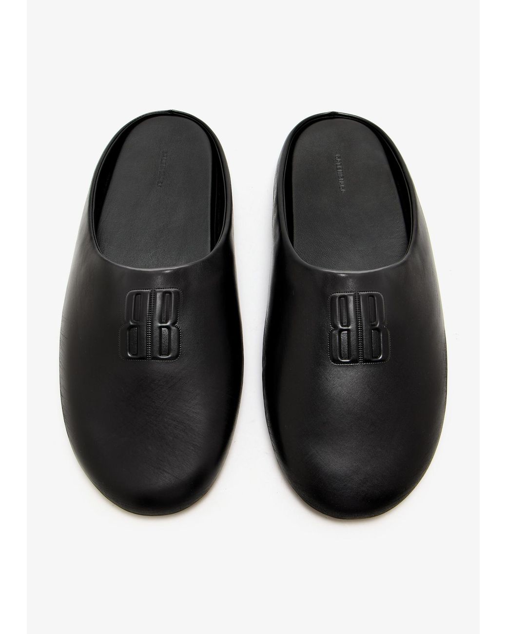 Balenciaga Château Flat Mules in White for Men | Lyst