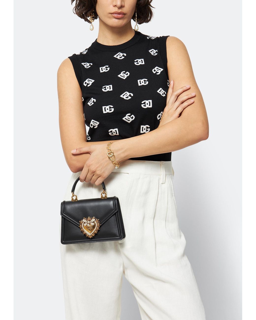 Dolce & Gabbana Black Small Devotion Bag