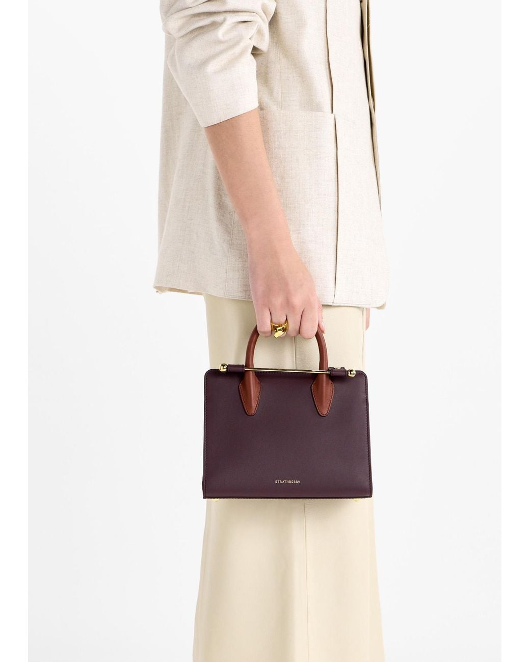 Strathberry Purple Mini Tote Bag
