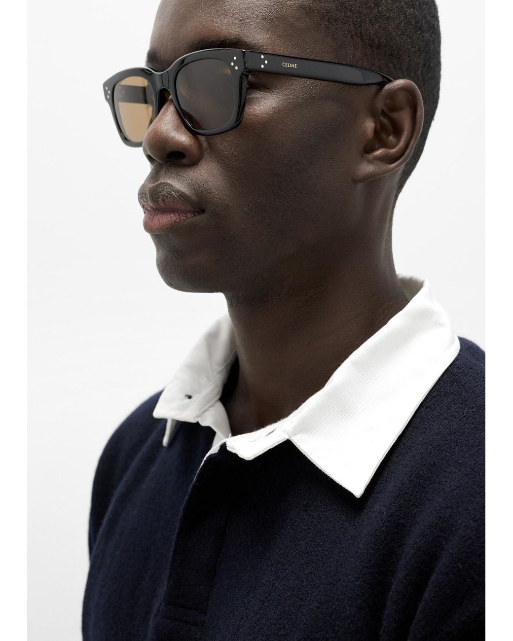 Céline Natural 3 Dots Rectangular Sunglasses for men