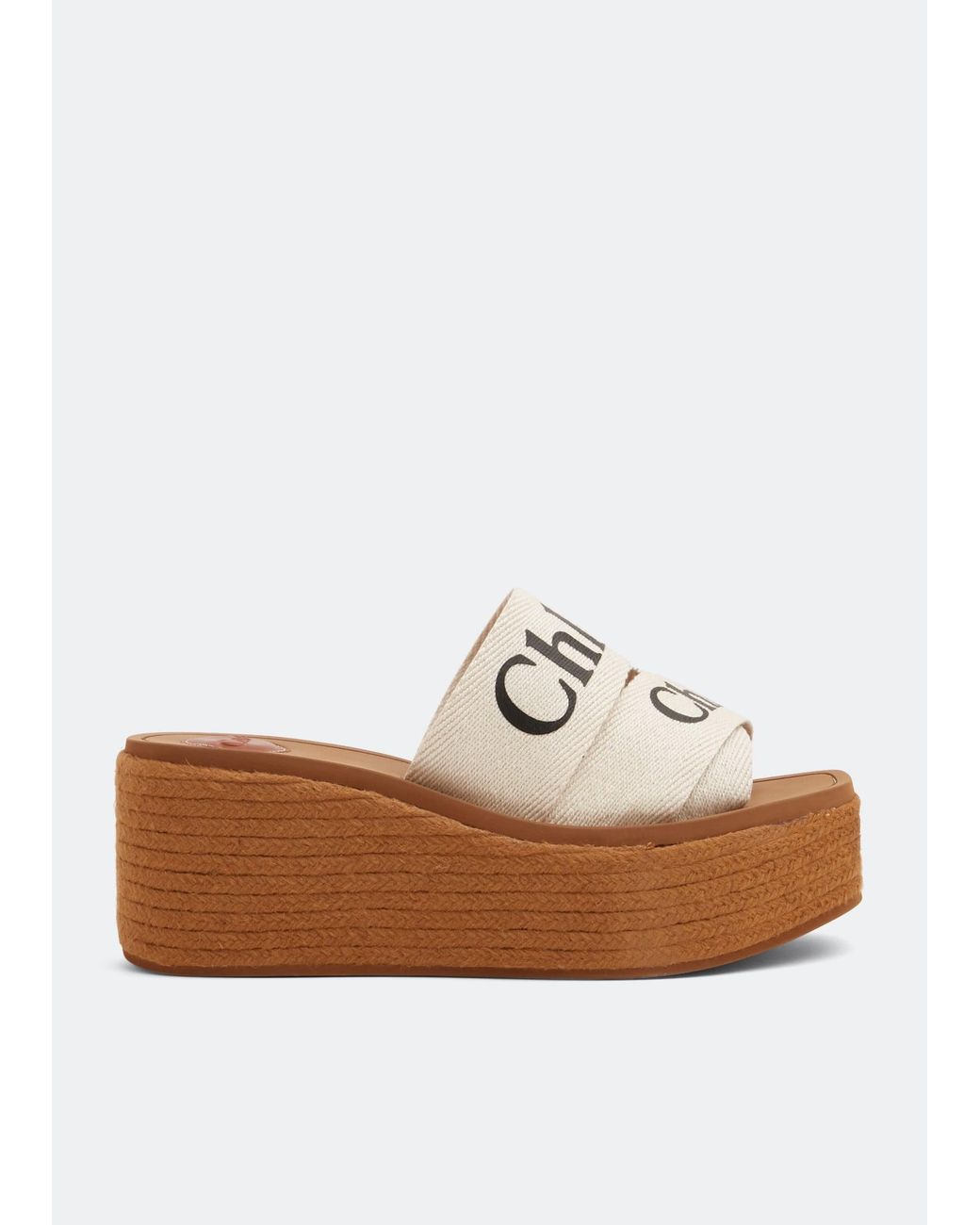 Chloé Woody Wedge Espadrilles in White | Lyst
