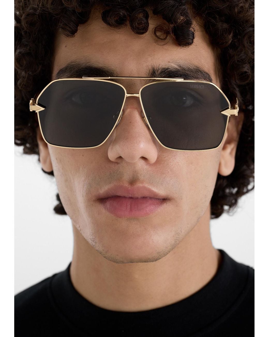 Versace Gray Avanti Navigator Sunglasses for men