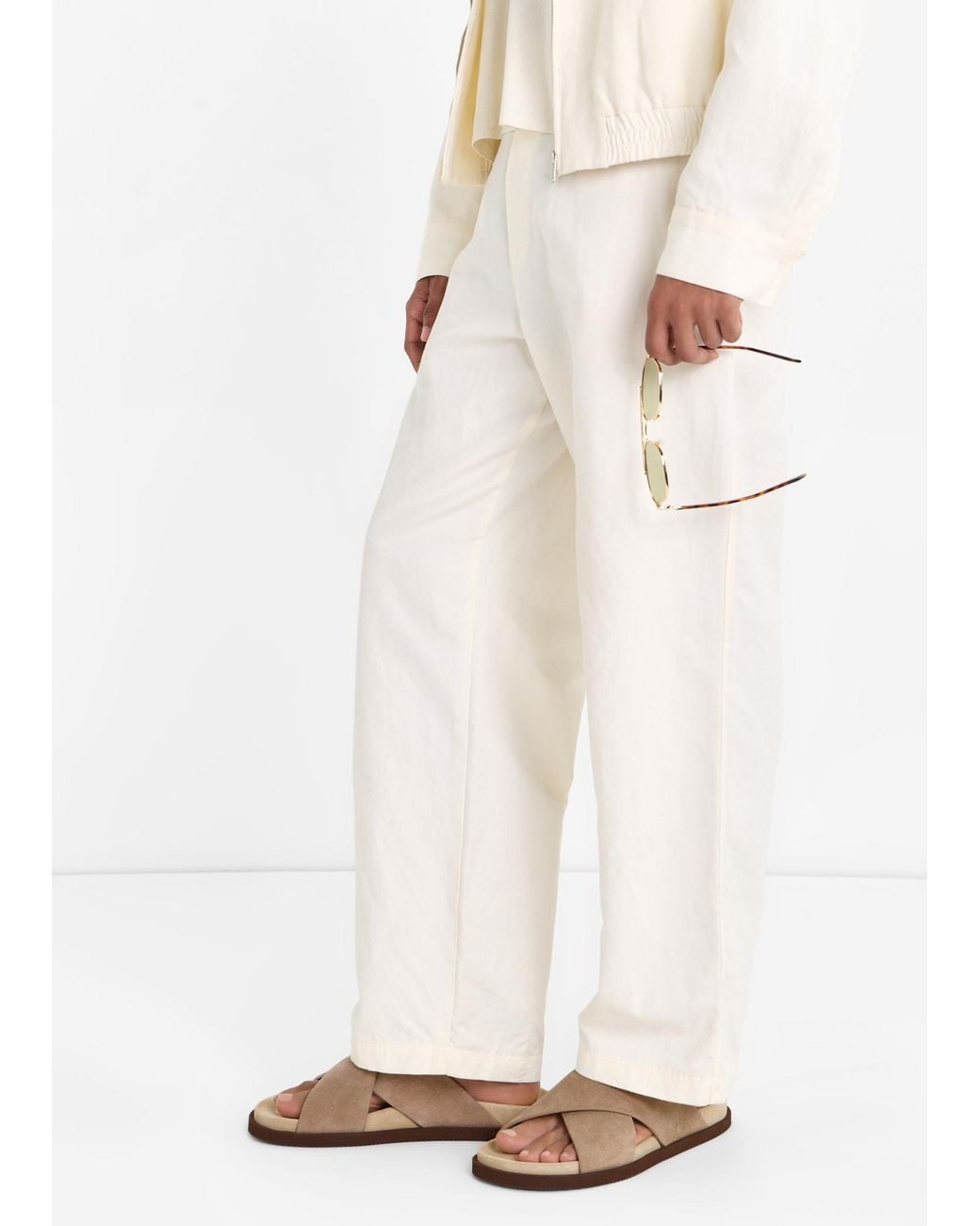 Brunello Cucinelli White Suede Sandals for men