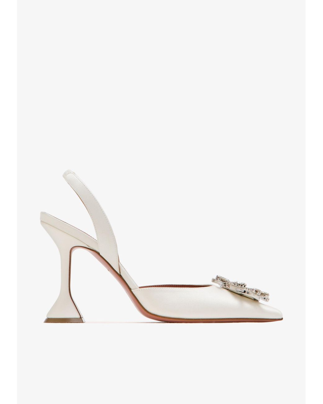 AMINA MUADDI White Begum 95 Slingback Pumps