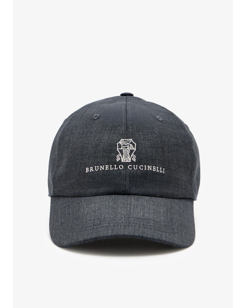 Brunello Cucinelli Gray Logo Baseball Cap for men