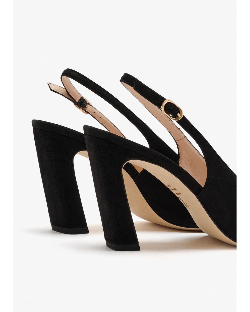 Stuart Weitzman Black Stassi 85 Slingback Pumps
