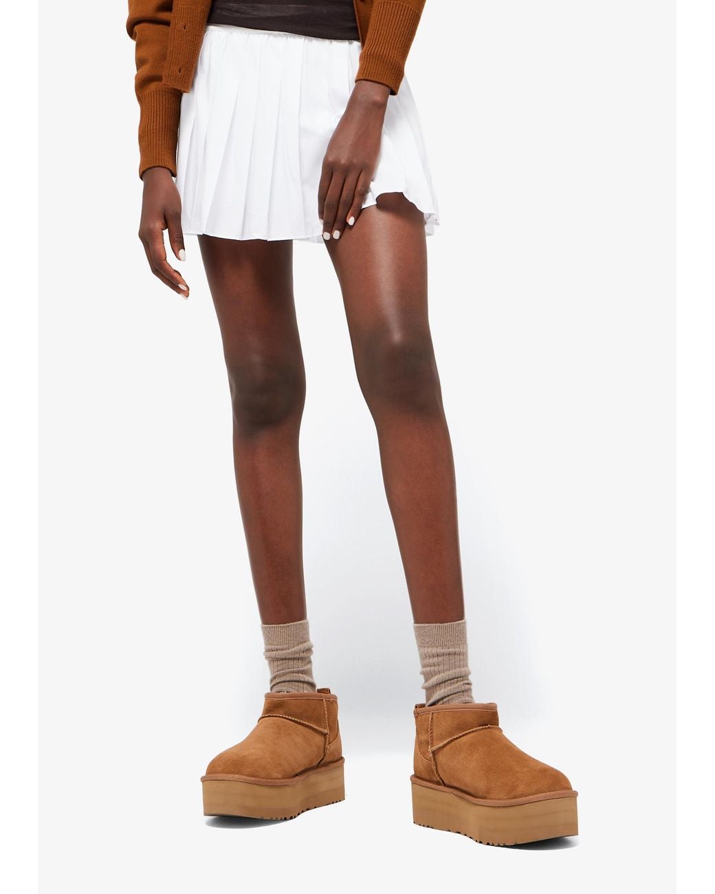 Ugg Brown Classic Ultra Mini Platform Boots