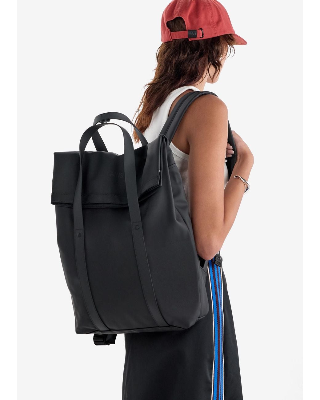 Rains Black 2-Way Tote Backpack