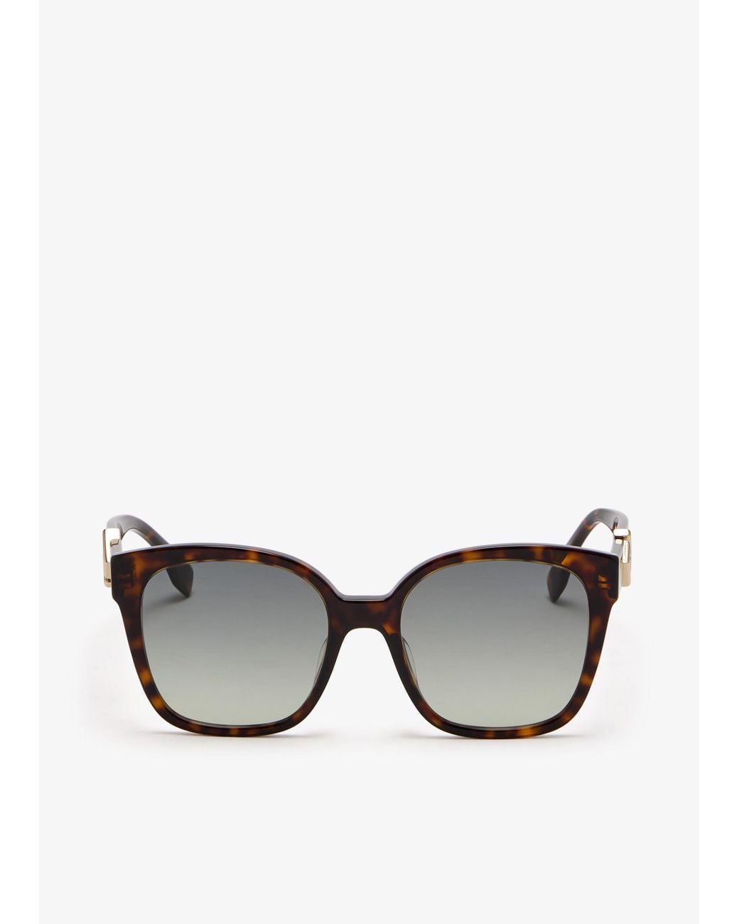 Fendi Gray Ff Diamonds Square Sunglasses