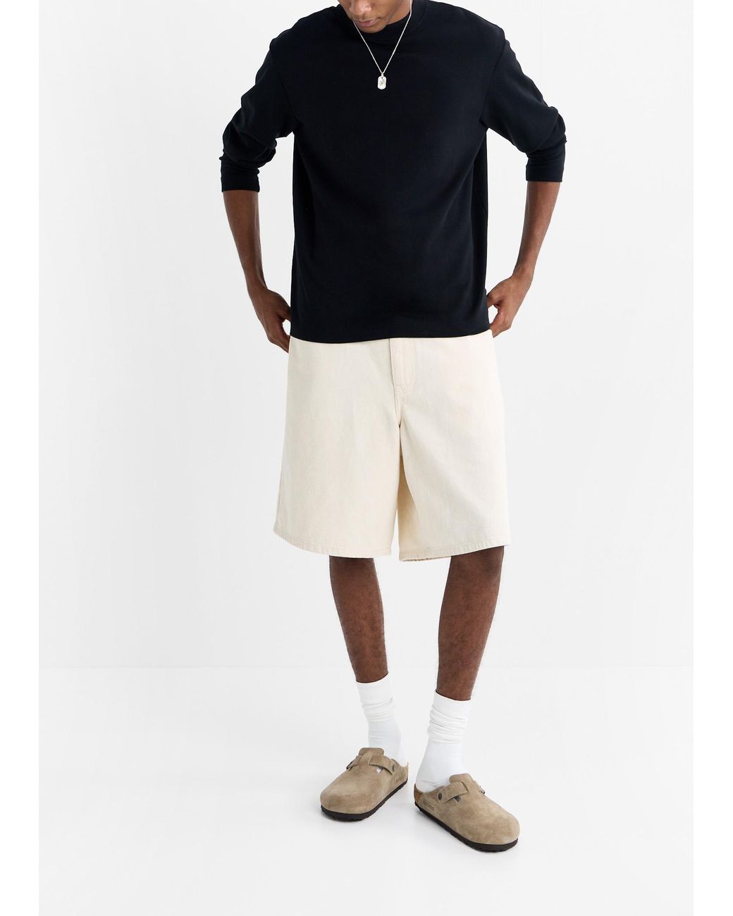 Birkenstock White Boston Clogs for men