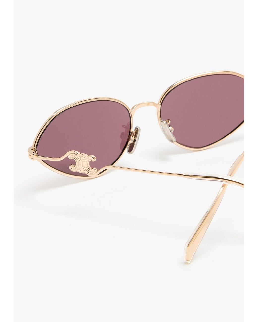 Céline Pink Wire Oval Sunglasses