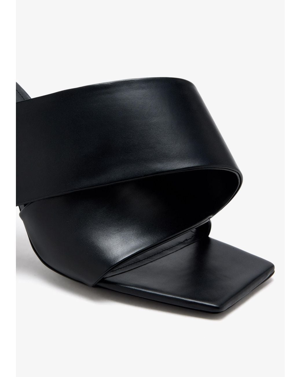 Givenchy Black Sliced Square Sandals