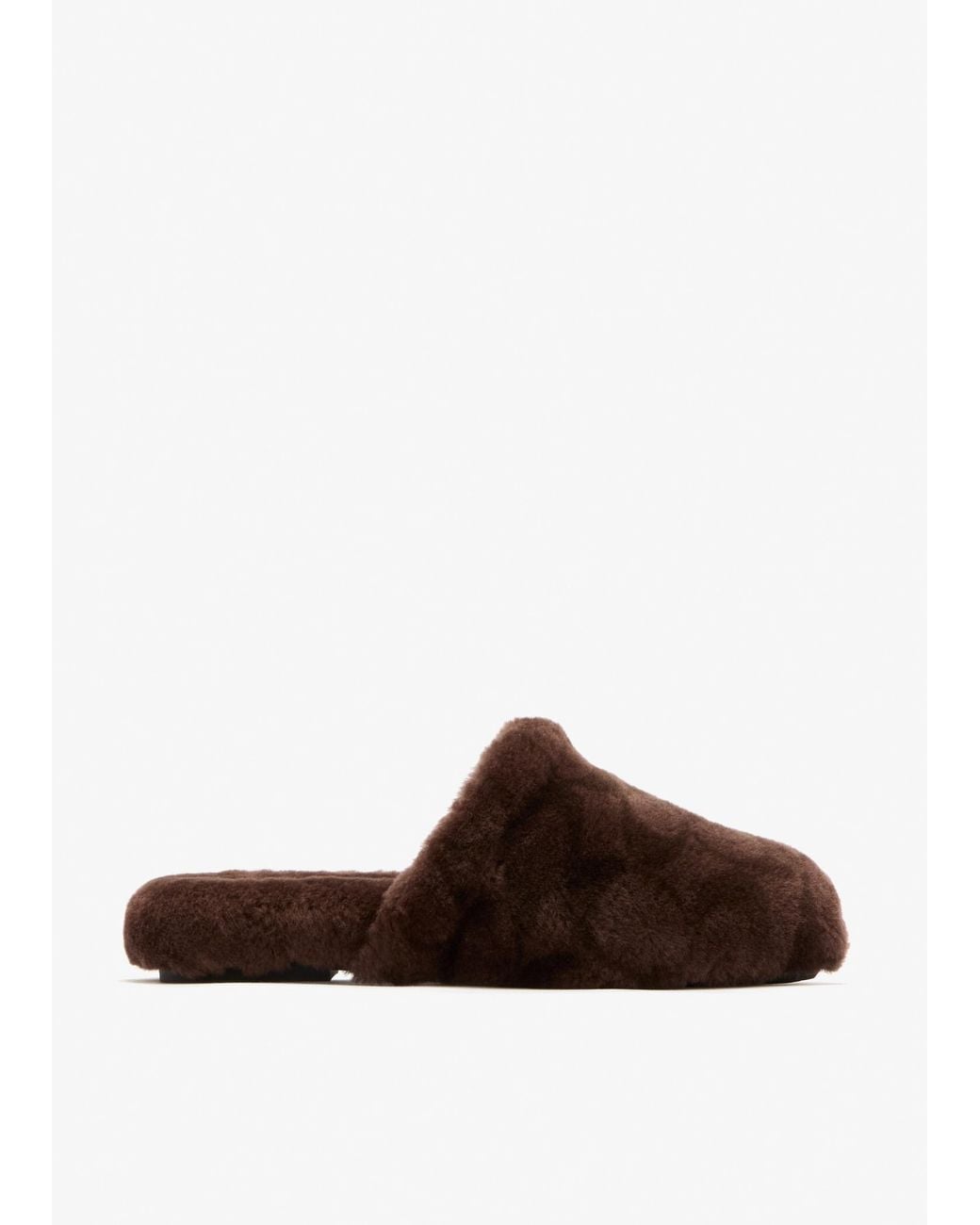 COACH Brown Shearling Soft Slippers for men