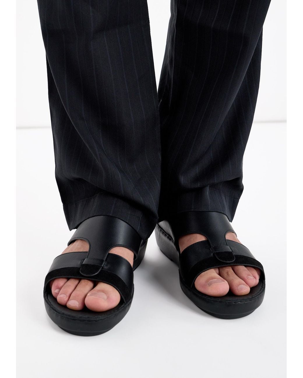 Forsa Black Fahed Sandals for men