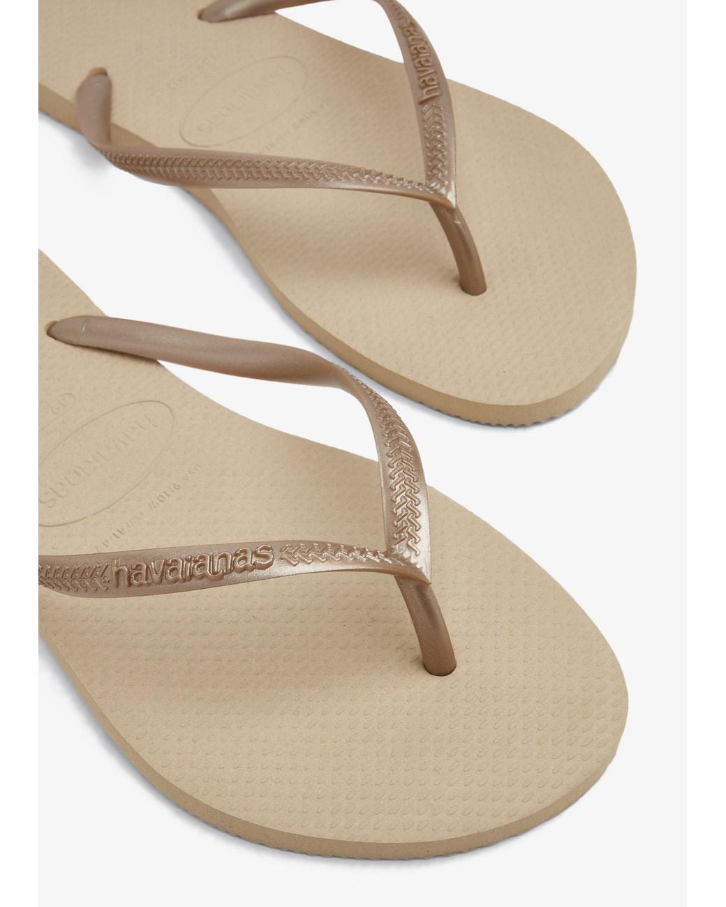Havaianas White Slim Flip Flops