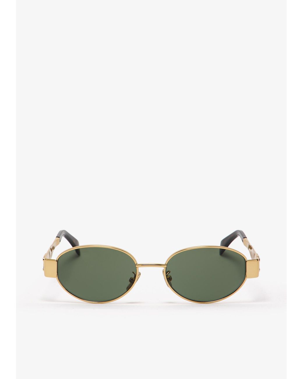 Céline Green Triomphe Oval Sunglasses