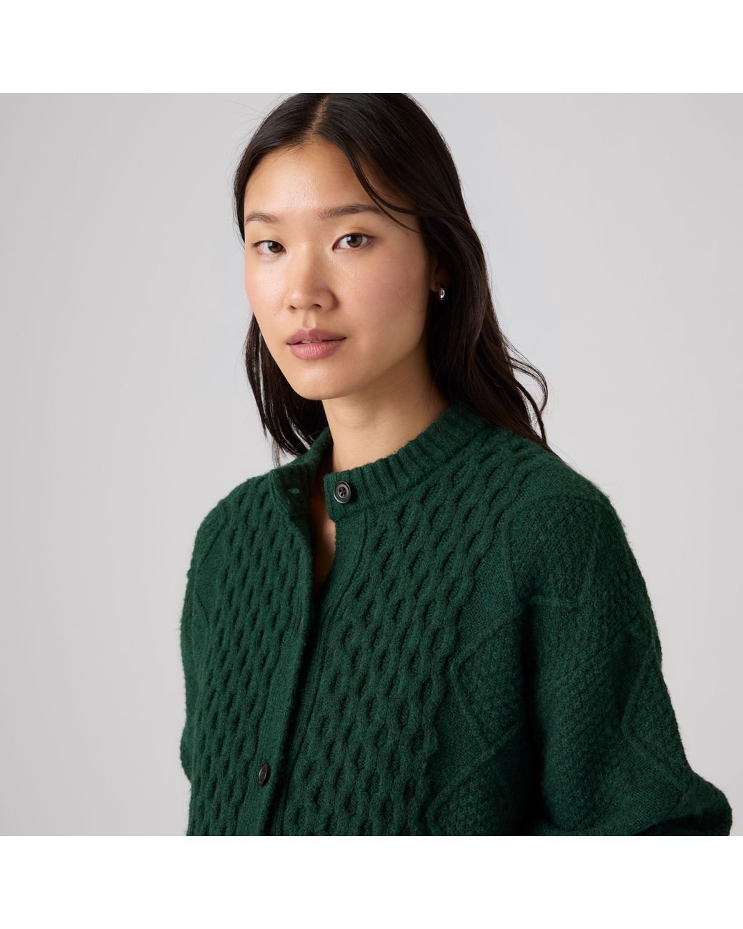 Levi's Green Charlotte Crewneck Cardigan