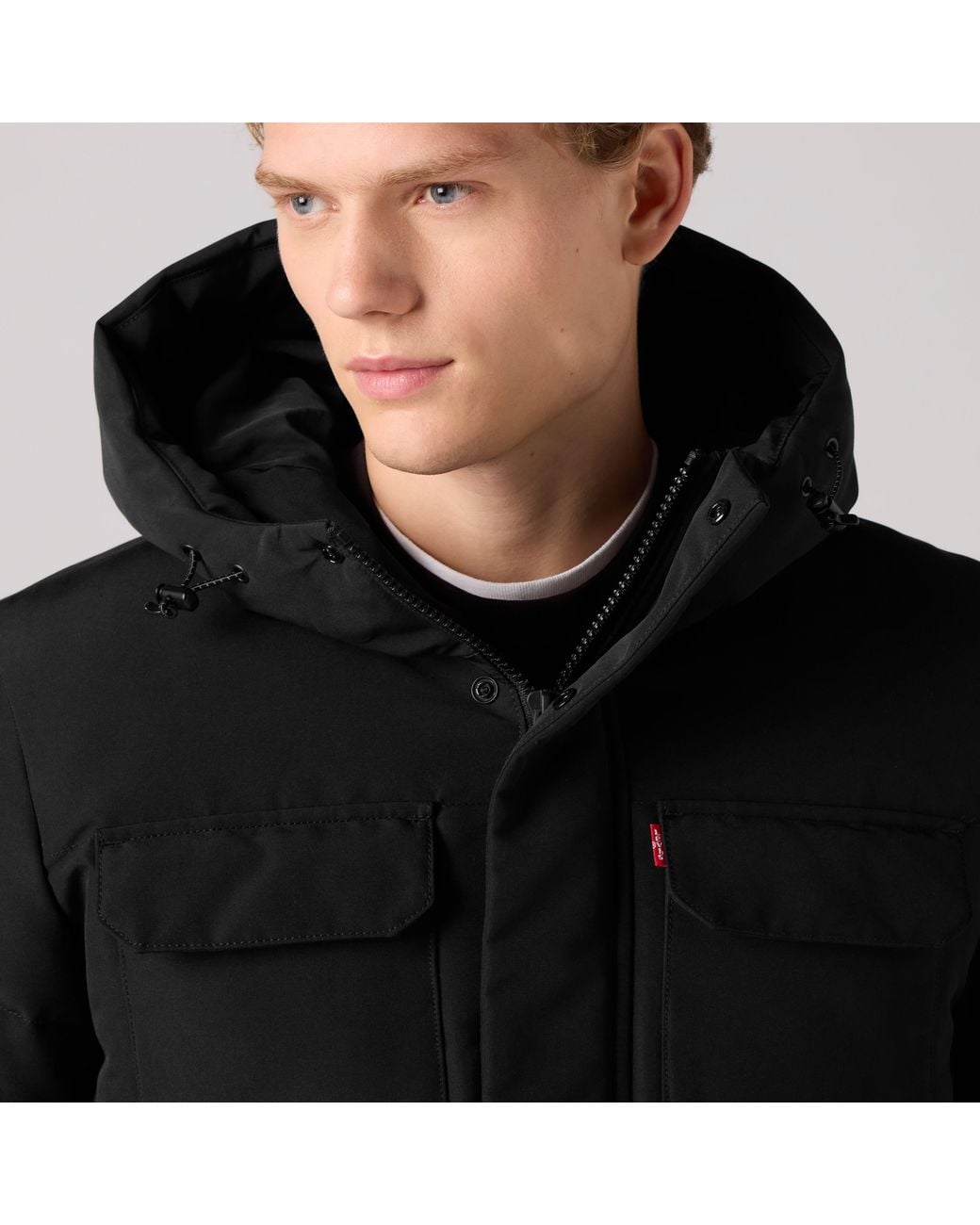 Levi's Black Workwear Puffer Hoody for men