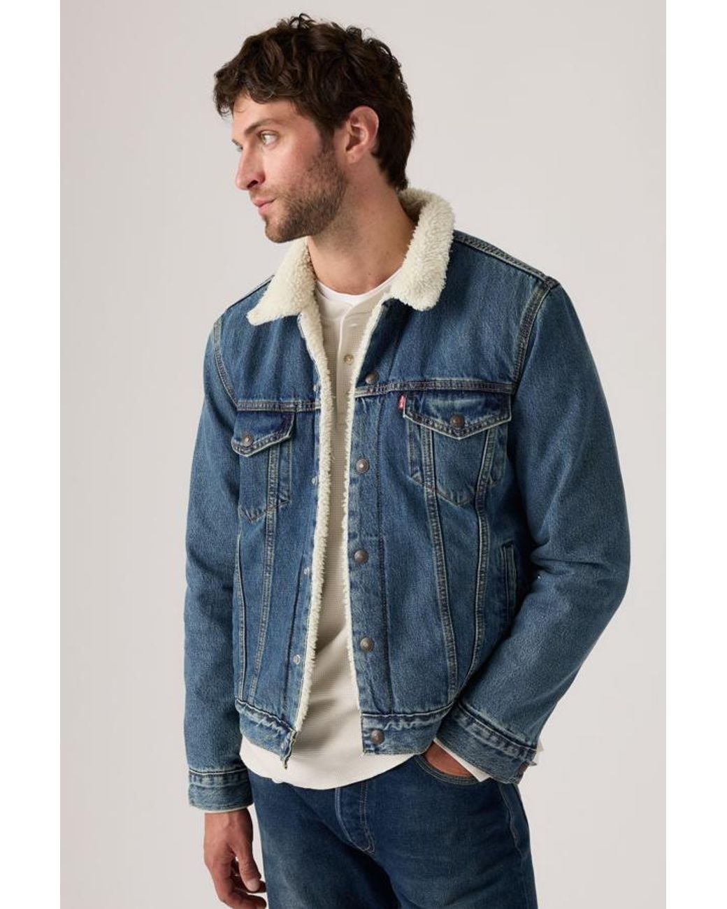 Levi's Blue Type Iii Sherpa Trucker Jacket for men
