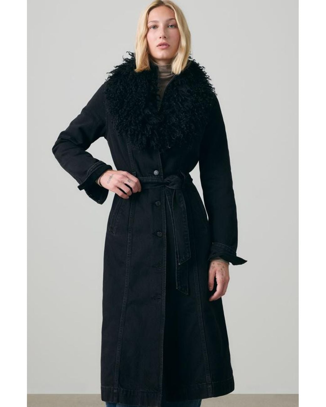Levi's Blue Sherpa Collar Duster