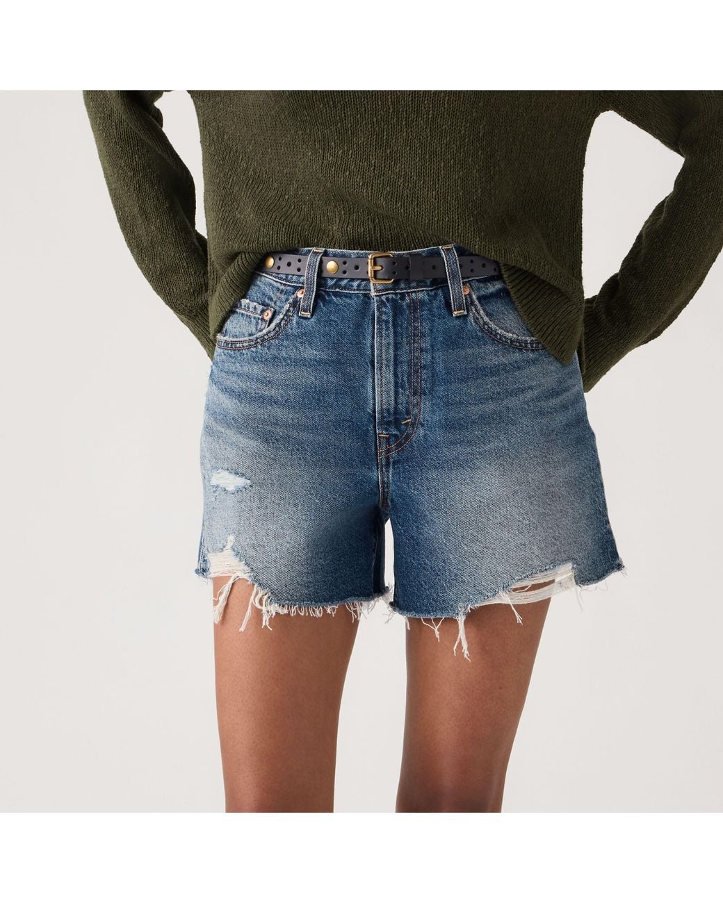 Levi's Blue Ribcage Shorts